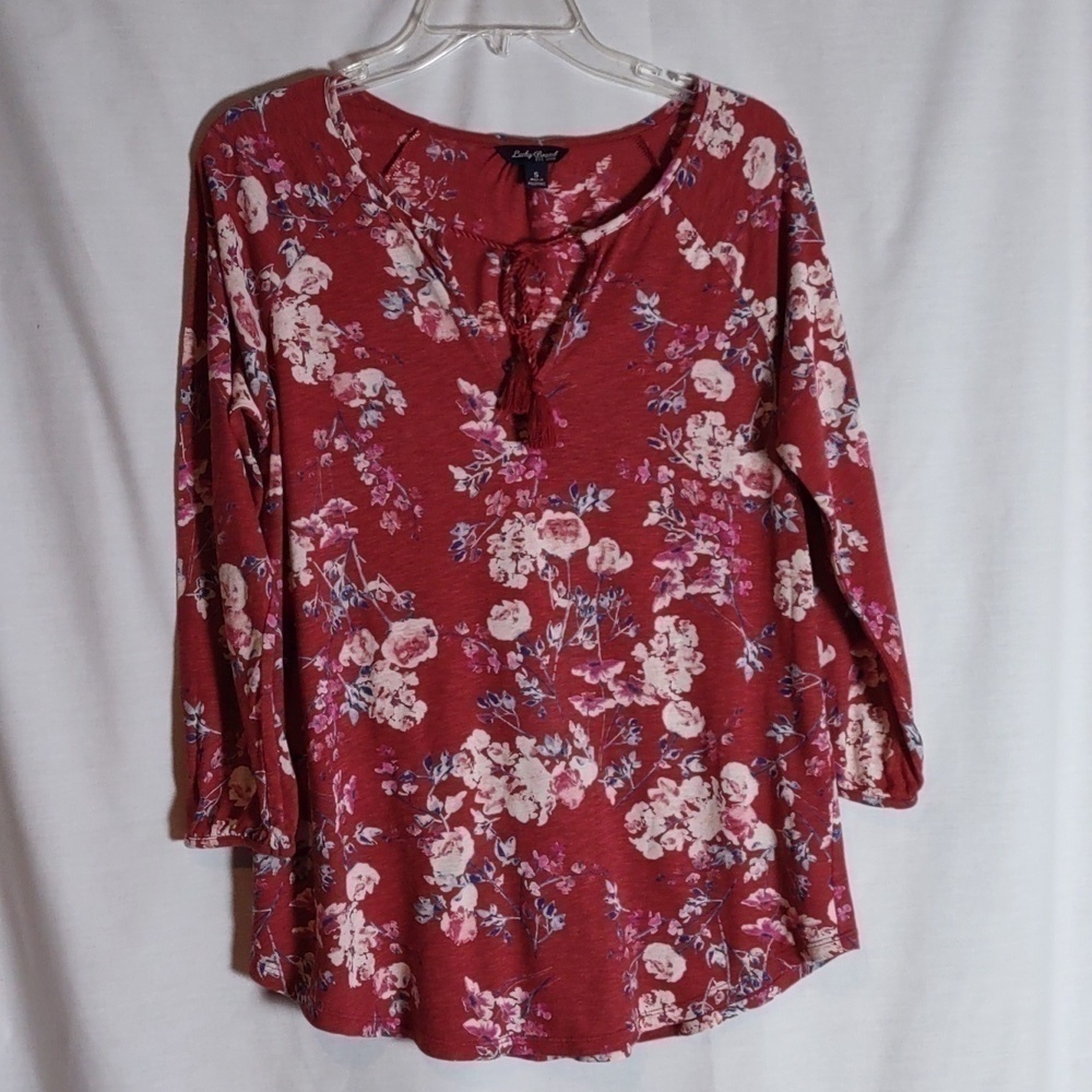 Lucky Brand Floral Peasant Blouse